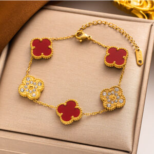 Gleaming Clover Cascade Bracelet - Image 3