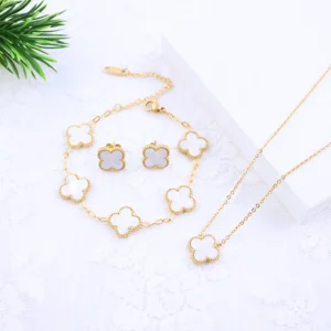 White Clover - 18K Gold Plated Set - Image 1